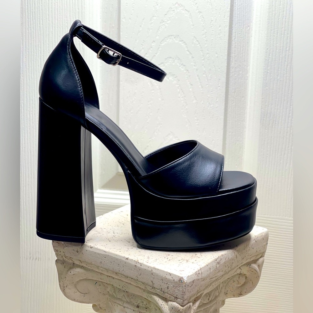 Black platform heels